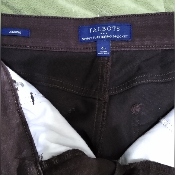 Jeggings Skinny Jeans Pants Petite Brown/Burgundy Women's size 4 - Picture 3 of 3